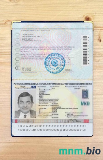 Macedonia zdjęcie do paszportu pliki PSD, skan i fotografowany obraz